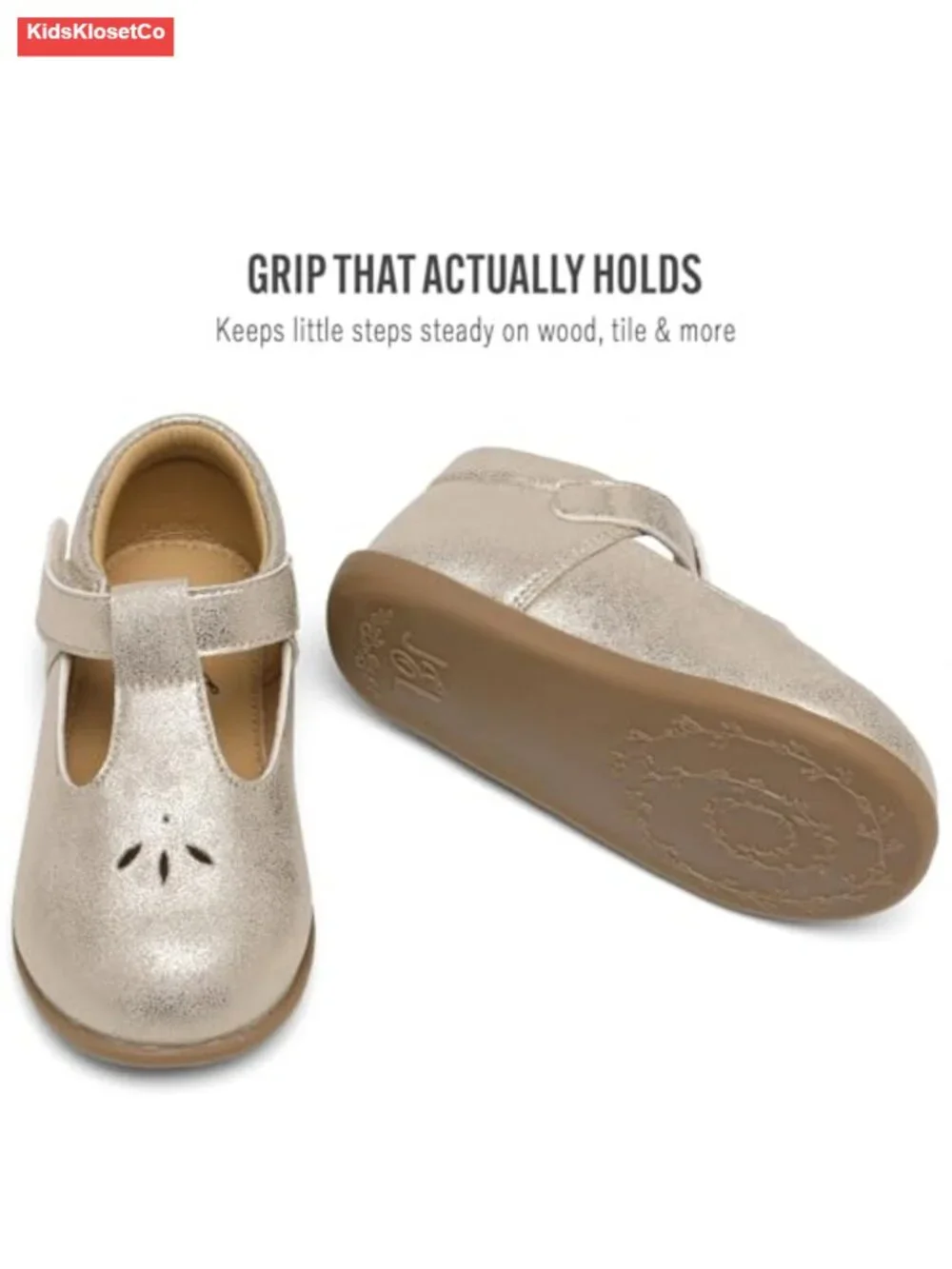 Toddler Girls' Mary Jane Dress Shoes – Soft Sole, Hook-and-Loop, Velcro
